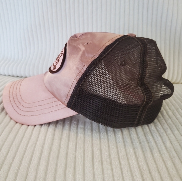 Von Dutch Vintage Pink Satin Trucker Snapback Hat - Picture 4 of 10